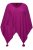 Ulla Popken Knit Pointed Hem Poncho Berry - Mikiny & mikiny bez kapucne - 