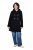 Ulla Popken 829347 Duffle coat Čierna - Kabáty - Dámske kabáty veľkých veľkostí