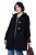 Ulla Popken 829347 Duffle coat Čierna - Kabáty - Dámske kabáty veľkých veľkostí