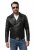 JP1880 830586 Biker bunda z jahňacej nappy Čierna - Bundy - Bundy Nadmerné Veľkosti 2XL-8XL