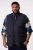 Men+ 464 Vesta prešívaná s college golierom Tmavomodrá - Bundy - Bundy Nadmerné Veľkosti 2XL-8XL