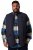Men+ 464 Vesta prešívaná s college golierom Tmavomodrá - Bundy - Bundy Nadmerné Veľkosti 2XL-8XL