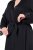 Ulla Popken 834837 Kimono župan s čipkou Čierna - Župany - 