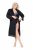 Ulla Popken 834837 Kimono župan s čipkou Čierna - Župany - 