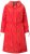 Ulla Popken 835277 Dlhý vodoodpudivý kabát s kapucňou Červená - Kabáty - Dámske kabáty veľkých veľkostí