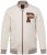 JP1880 836786 College bunda s emblémom Krémovo biela - Bundy - Bundy Nadmerné Veľkosti 2XL-8XL