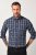 JP1880 Checked Shirt Long Sleeve Kent Collar Anthracite - Košele - Košele 2XL-10XL