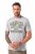 JP1880 T-shirt Short Sleeve Chest Print Grey Melange - Tričká - Nadrozmerné tričká - 2XL-14XL