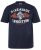 JP1880 T-Shirt Short Sleeve Chest Print Navy - Tričká - Nadrozmerné tričká - 2XL-14XL