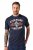 JP1880 T-Shirt Short Sleeve Chest Print Navy - Tričká - Nadrozmerné tričká - 2XL-14XL