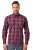 JP1880 Checked Shirt Long Sleeve Red - Košele - Košele 2XL-10XL