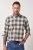 JP1880 Checked Flannel Shirt Long Sleeve Dark Dusty Pink - Košele - Košele 2XL-10XL