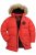 JP1880 Parka Quilted Faux Fur Hood Red - Bundy - Bundy Nadmerné Veľkosti 2XL-8XL