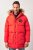 JP1880 Parka Quilted Faux Fur Hood Red - Bundy - Bundy Nadmerné Veľkosti 2XL-8XL