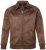 JP1880 846200 Bomber bunda v imitácii semišu Tmavohnedá - Bundy - Bundy Nadmerné Veľkosti 2XL-8XL