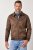 JP1880 846200 Bomber bunda v imitácii semišu Tmavohnedá - Bundy - Bundy Nadmerné Veľkosti 2XL-8XL
