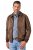 JP1880 846200 Bomber bunda v imitácii semišu Tmavohnedá - Bundy - Bundy Nadmerné Veľkosti 2XL-8XL