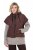Ulla Popken 851785 Oversize prešívaná vesta s kapucňou Hnedá - Vesty - 