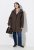 Ulla Popken 851803 Duffle coat Tmavohnedá - Kabáty - Dámske kabáty veľkých veľkostí