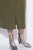 Ulla Popken 853510 Midi šaty s vreckami Khaki - Midi šaty - Midi šaty pre plnoštíhle ženy