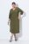 Ulla Popken 853510 Midi šaty s vreckami Khaki - Midi šaty - Midi šaty pre plnoštíhle ženy
