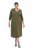 Ulla Popken 853510 Midi šaty s vreckami Khaki - Midi šaty - Midi šaty pre plnoštíhle ženy