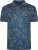 Kam Jeans 5494 Digital Floral Print Polo Blue - Polokošele - Polokošele 2XL-8XL