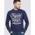 D555 Austin Long Sleeve T-shirt Navy - Tričká - Nadrozmerné tričká - 2XL-14XL