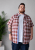 Kam Jeans 6368 Checked Short Sleeve Shirt Red - Košele - Košele 2XL-10XL
