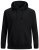 Jack & Jones Basic Hoodie Black - Mikiny & mikiny bez kapucne - Mikiny & Mikiny s Kapucňou 2XL-12XL