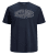 Jack & Jones Preston Crew Neck T-Shirt Navy - Tričká - Nadrozmerné tričká - 2XL-14XL