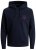 Jack & Jones JJESHARK SWEAT Hoodie Navy - Mikiny & mikiny bez kapucne - Mikiny & Mikiny s Kapucňou 2XL-12XL