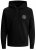 Jack & Jones JJESHARK SWEAT Hoodie Black - Mikiny & mikiny bez kapucne - Mikiny & Mikiny s Kapucňou 2XL-12XL