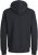 Jack & Jones BRADLEY Zip Hoodi Black - Mikiny & mikiny bez kapucne - Mikiny & Mikiny s Kapucňou 2XL-12XL