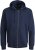 Jack & Jones BRADLEY Zip Hoodie Navy Blazer - Mikiny & mikiny bez kapucne - Mikiny & Mikiny s Kapucňou 2XL-12XL