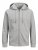 Jack & Jones Basic Sweat Zip Hood Light Grey Melange - Mikiny & mikiny bez kapucne - Mikiny & Mikiny s Kapucňou 2XL-12XL