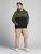 Jack & Jones JJEURBAN BLOCKING SWEAT Forest Green - Mikiny & mikiny bez kapucne - Mikiny & Mikiny s Kapucňou 2XL-12XL