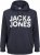 Jack & Jones CORP LOGO Large Print Hoodie Navy Blazer - Mikiny & Mikiny bez kapucne - Mikiny & Mikiny s Kapucňou 2XL-12XL