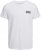 Jack & Jones CORP Logo T-Shirt White w Small Black Print - Tričká - Nadrozmerné tričká - 2XL-14XL
