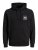 Jack & Jones JJLOCK SWEAT HOOD Black - Mikiny & mikiny bez kapucne - Mikiny & Mikiny s Kapucňou 2XL-12XL
