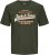 Jack & Jones JJELOGO O-Neck T-Shirt Kombu Green - Tričká - Nadrozmerné tričká - 2XL-14XL
