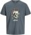 Jack & Jones Anatomy Skull Crew Neck T-Shirt Grey - Tričká - Nadrozmerné tričká - 2XL-14XL