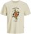 Jack & Jones Anatomy Skull Crew Neck T-Shirt Antique White - Tričká - Nadrozmerné tričká - 2XL-14XL