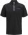 Jack & Jones Fusion Pique Zipper Polo Black - Polokošele - Polokošele 2XL-8XL
