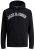 Jack & Jones JJCITY Hoodie Black - Mikiny & mikiny bez kapucne - Mikiny & Mikiny s Kapucňou 2XL-12XL