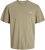 Jack & Jones Ayce Crew Neck T-Shirt Beige - Tričká - Nadrozmerné tričká - 2XL-14XL
