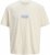 Jack & Jones Parallel Crew Neck T-Shirt Antique White - Tričká - Nadrozmerné tričká - 2XL-14XL