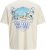 Jack & Jones Parallel Crew Neck T-Shirt Antique White - Tričká - Nadrozmerné tričká - 2XL-14XL