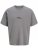 Jack & Jones Summer Sago Print Crew Neck T-Shirt Gray Flannel - Tričká - Nadrozmerné tričká - 2XL-14XL