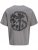 Jack & Jones Summer Sago Print Crew Neck T-Shirt Gray Flannel - Tričká - Nadrozmerné tričká - 2XL-14XL